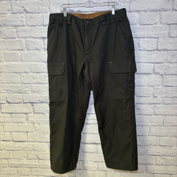 Duluth Trading Co. Fleece Lined Cargo Pants Men’s 40x30 #3237-18 Work Pants - Picture 2 of 16